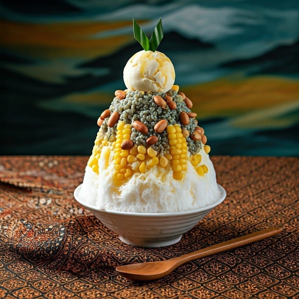 Southeast Asia dessert. A bowl of Ais-kachang