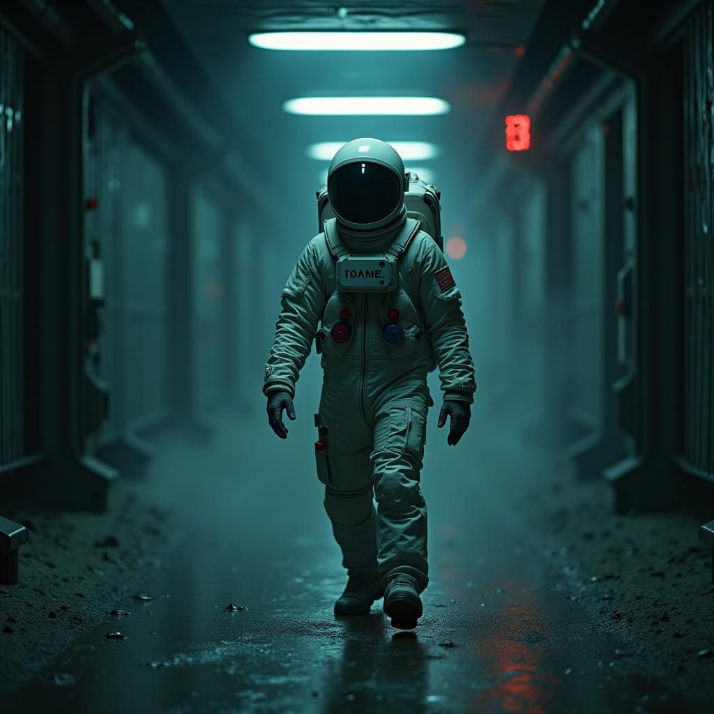 Cosmonaut Escapes Alien Prison in Dystopian Style