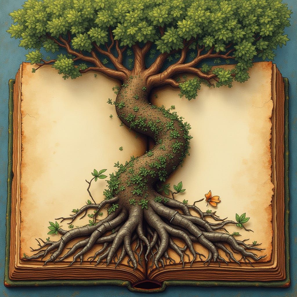 Tree Roots and Books: Knowledge and Growth