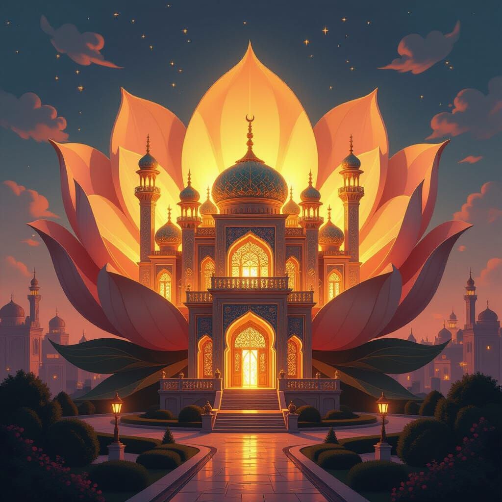 Fantastical Persian Metropolis Blooms Inside Giant Luminous ...