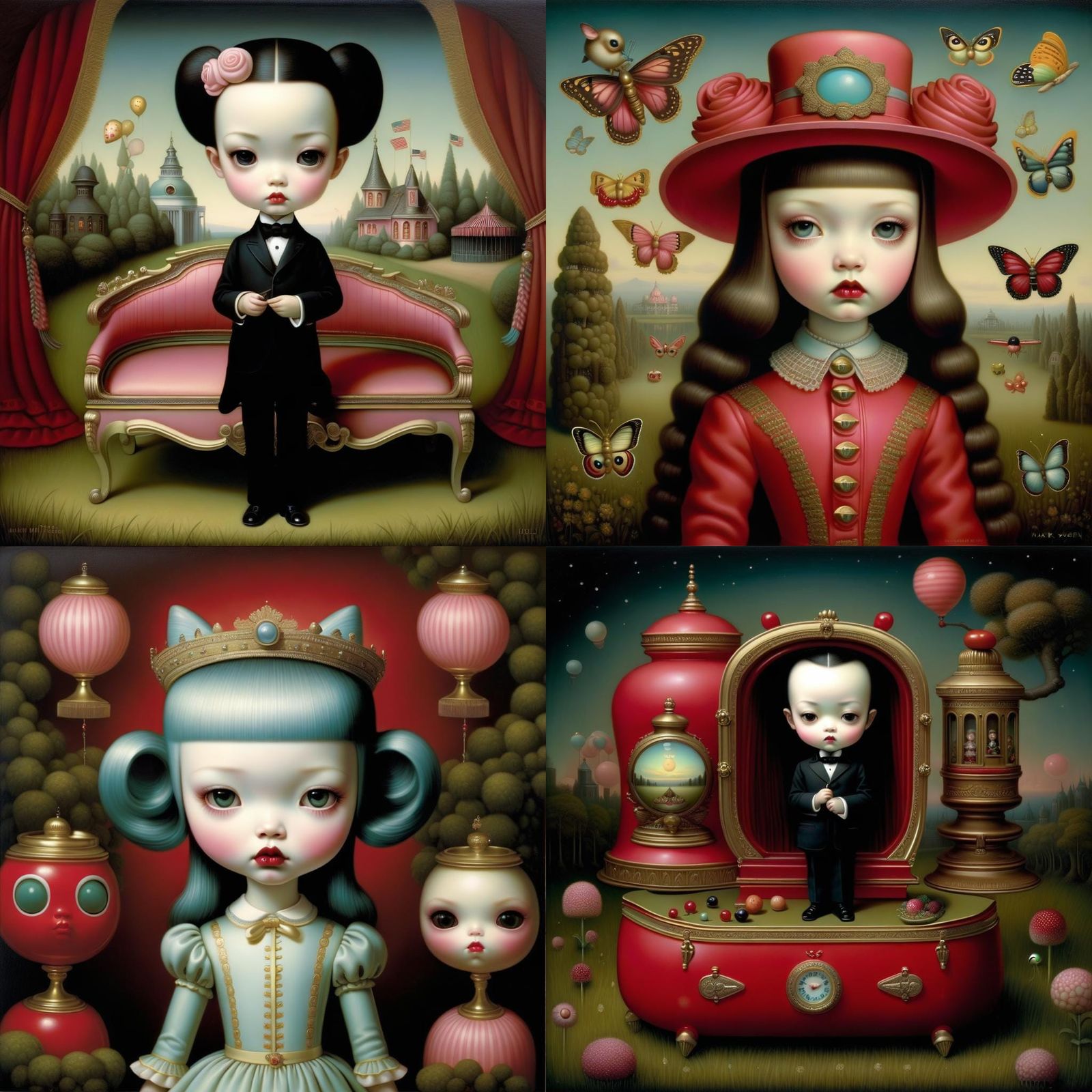 Surreal Portrait in Pop-Surrealist Style