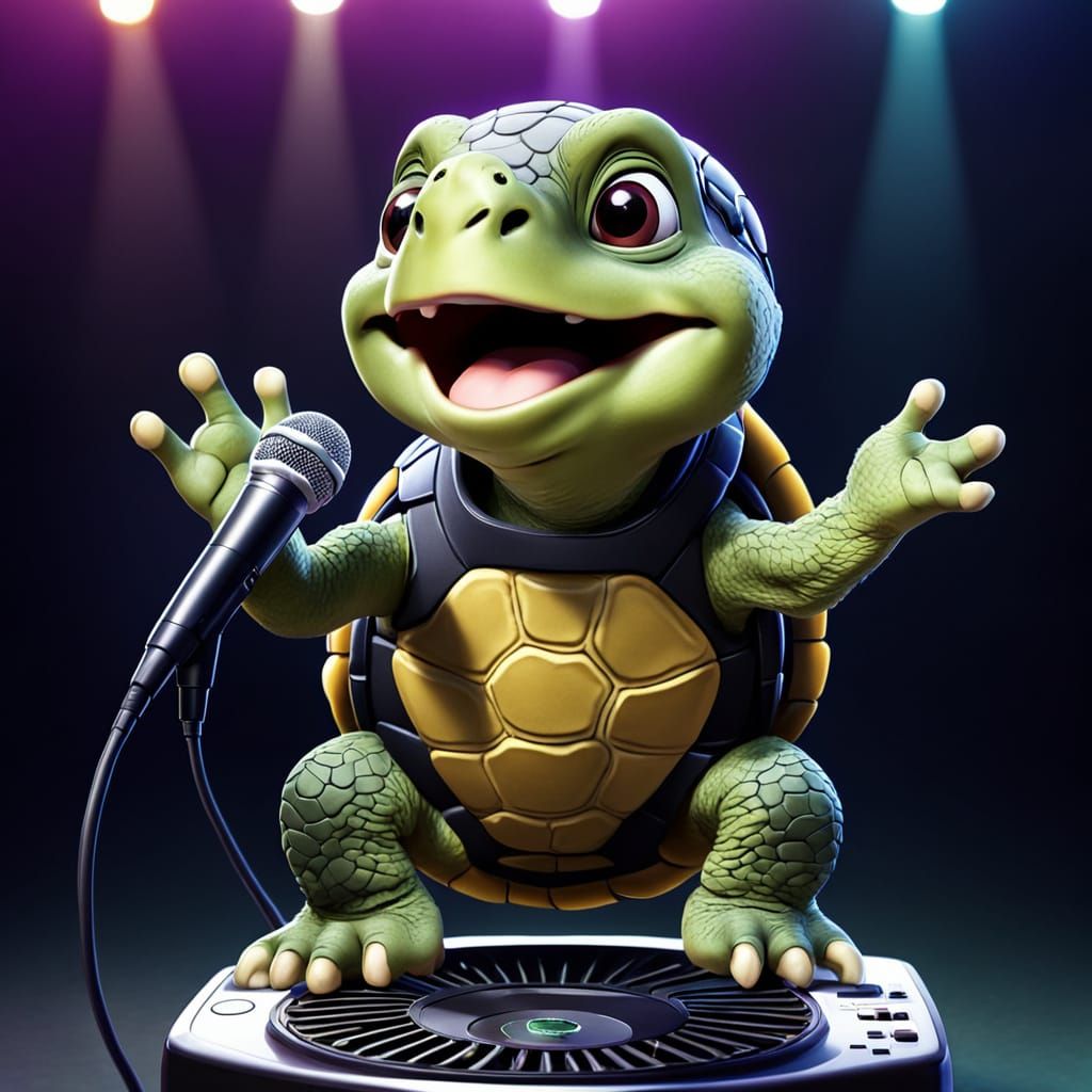 Happy Turtle Sings Karaoke