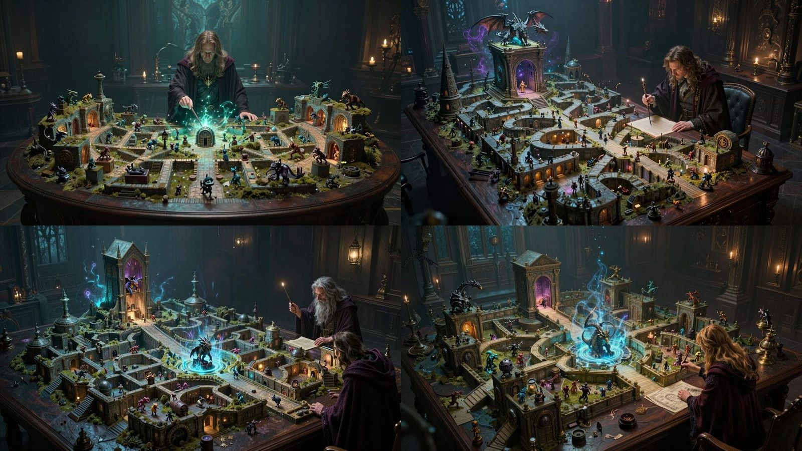 Wizard Architecting a Dungeon with Magic