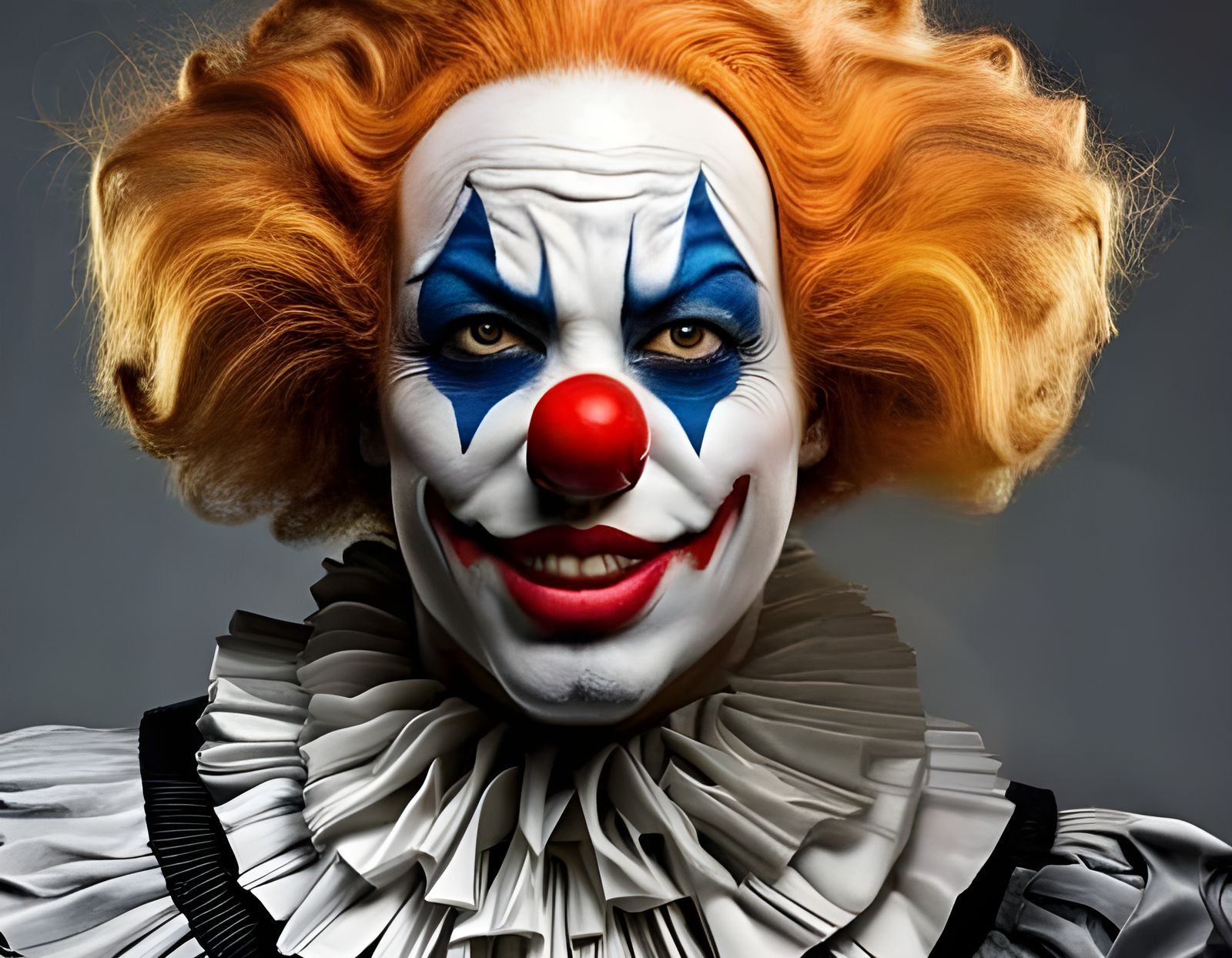 Detailed Clown with Amazing Costume