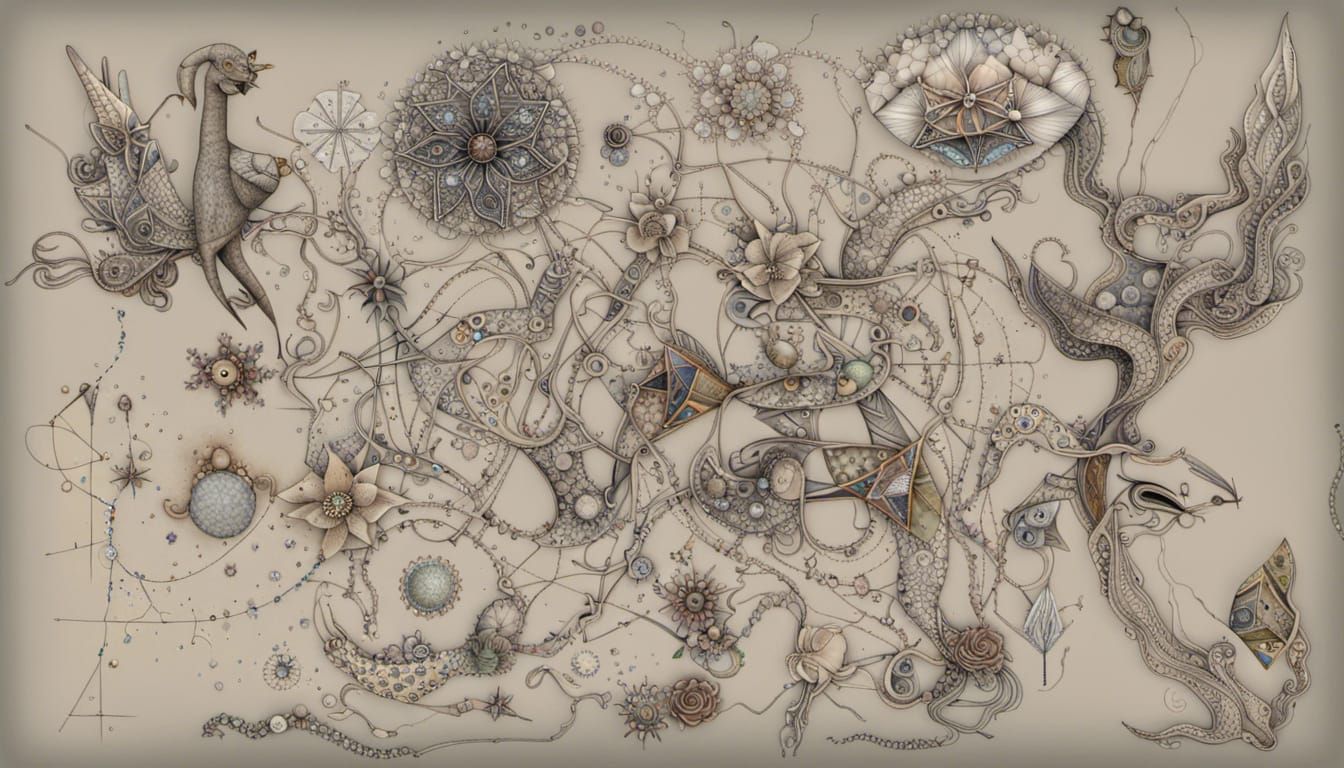 Geometric Chakra with Australian Flora in 3D