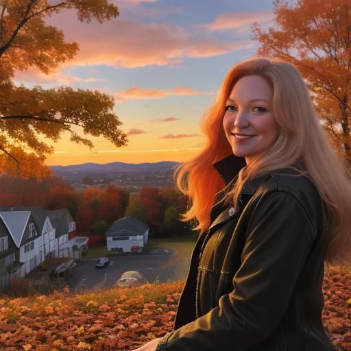 Angela Marie Morrison and Autumn Sunset