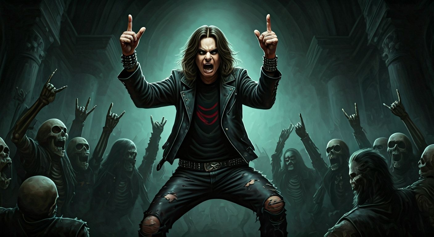Ozzy Osbourne Sings for Rocker Skeletons in Dark Fantasy Sty...