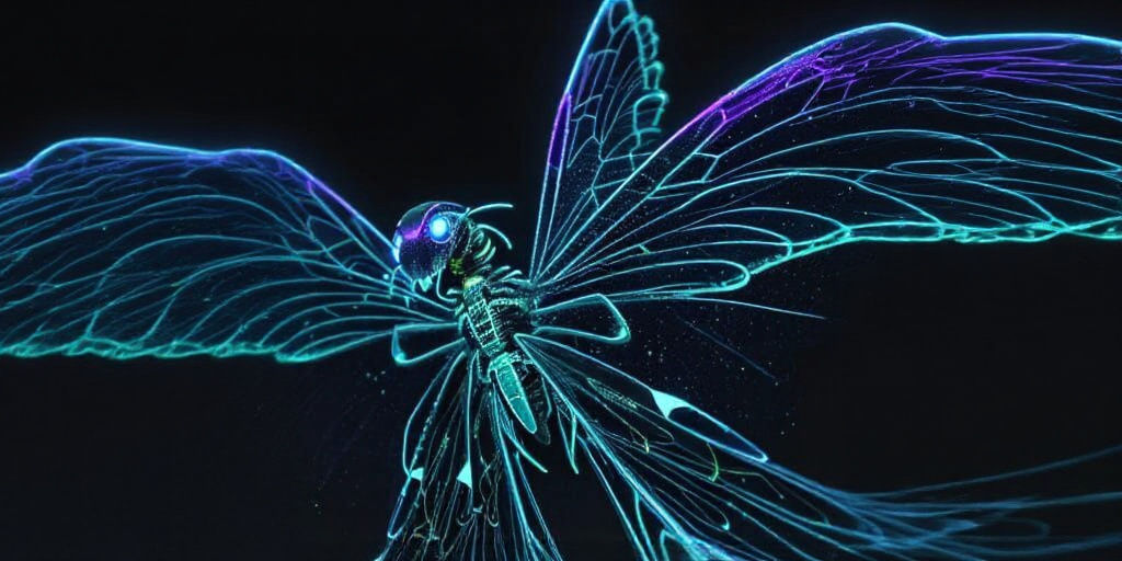 Bioluminescent Termite Reaction in Neon Colors