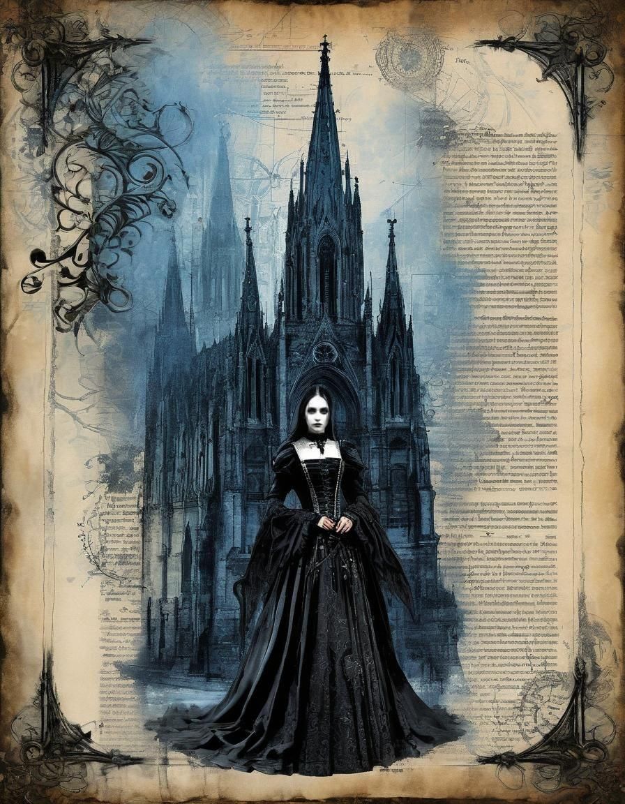 small painting of a gothic girl