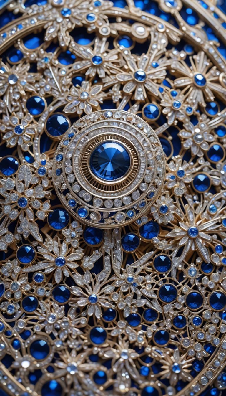 Rolls royce Silver Twinkling Sequinsstars Royal Blue Full Vi...