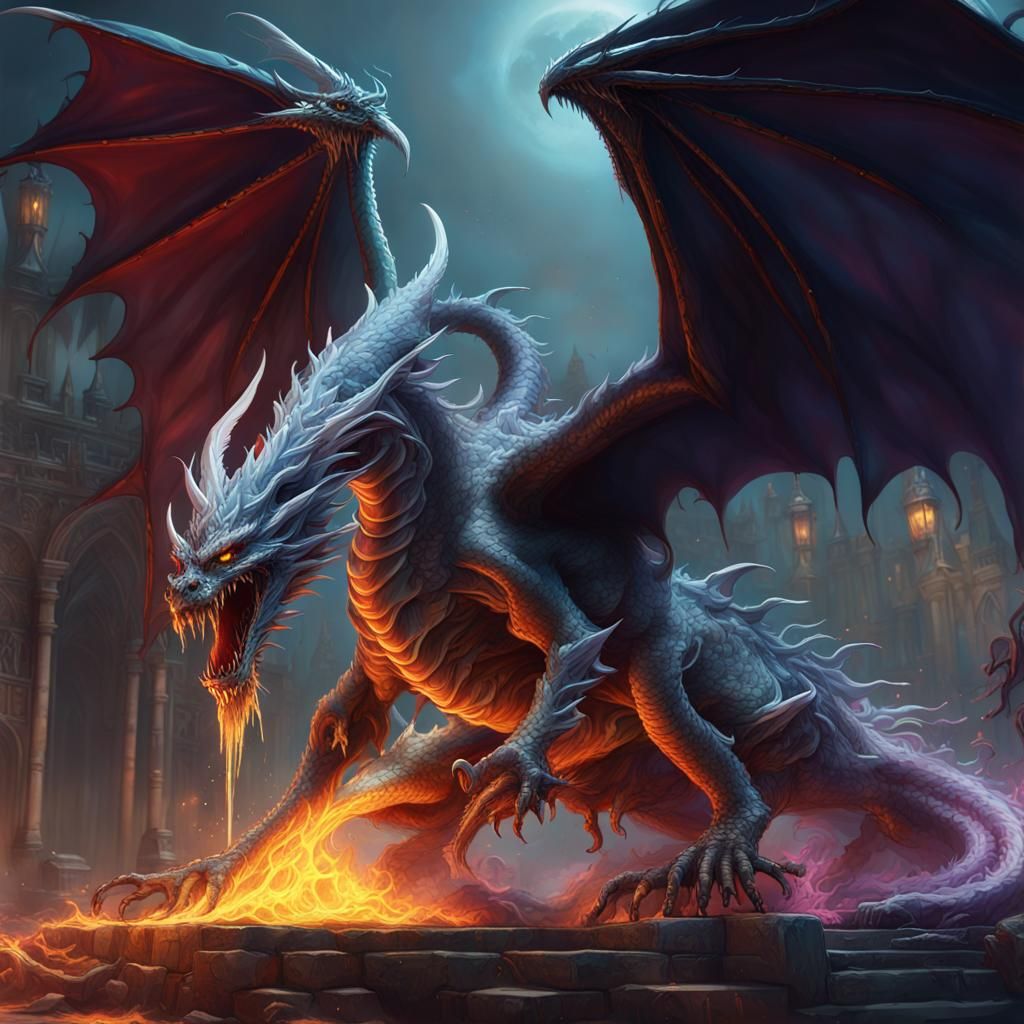 Ghost Dragon and Grim Reaper in Ethereal Fantasy