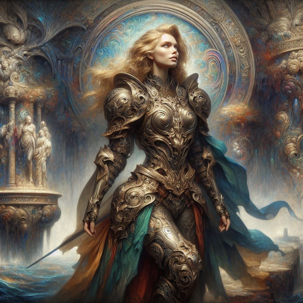 Gorgeous Female Warrior in Dreamscape