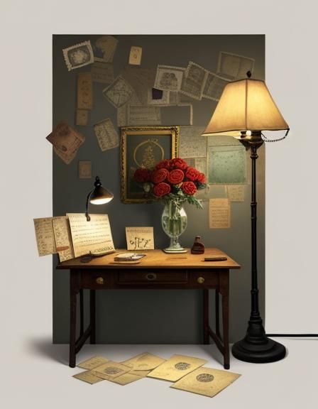 Cozy letter writing corner