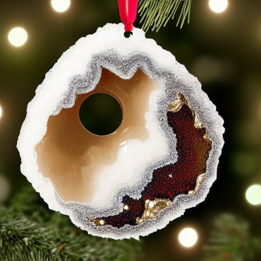 Christmas Geode Ornament: Digital Art