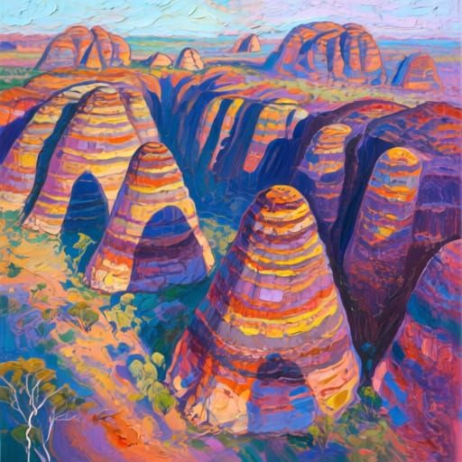 Bungle Bungles Abstract Impasto Painting