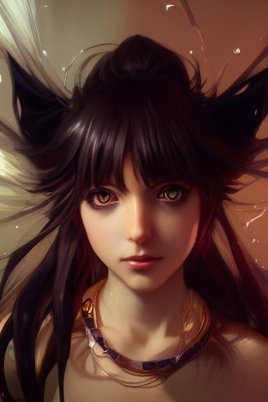 Misa Amane Portrait in Art Nouveau Style