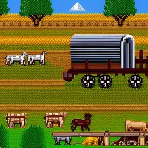 Retro Oregon Trail 16-bit Apple Icon