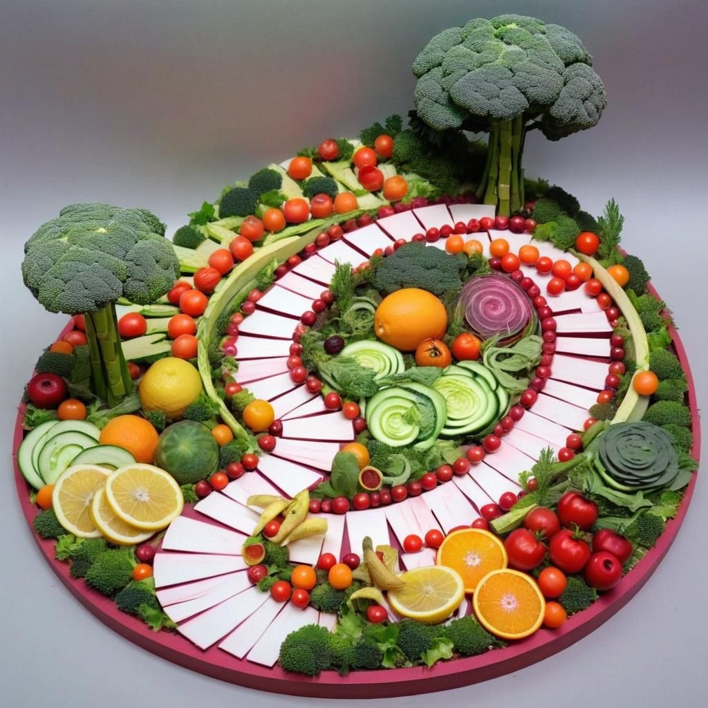Vegetable Forest Path Mixed Media Diorama