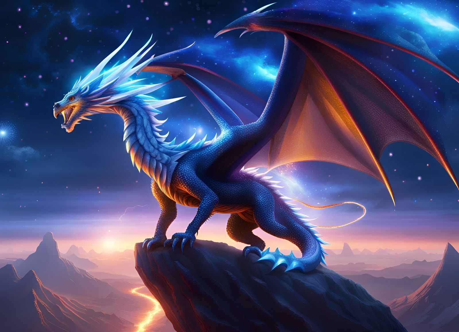 Galactic dragon guardian