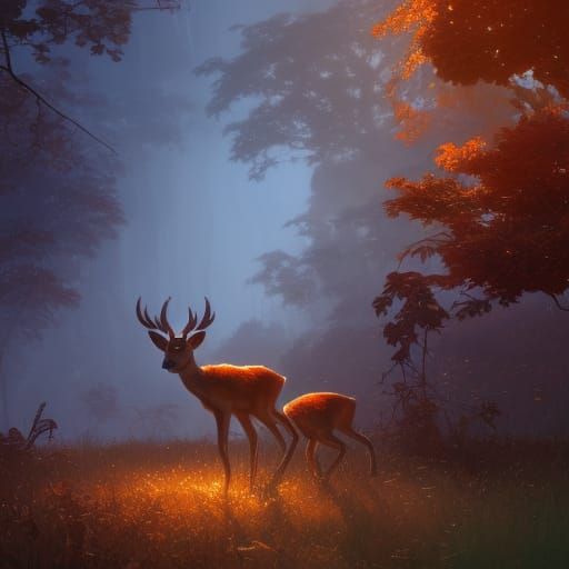 Hyperdetailed Baby Deer Concept Art