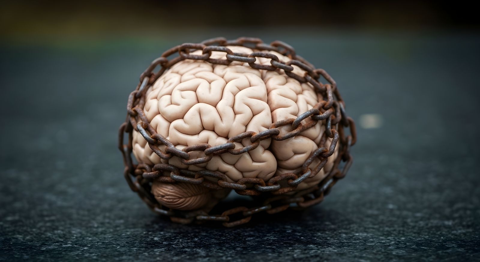 Brain in Chains: A Detailed Professional Photograph