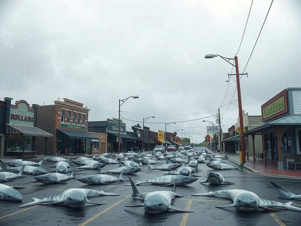 Destruction of Small Town Nebraska After Sharknado Attack
