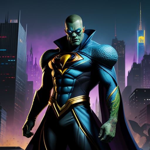 Supervillain Concept Art in Comic Book Style