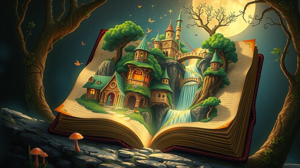 Elven Village Cascades from Storybook Portal