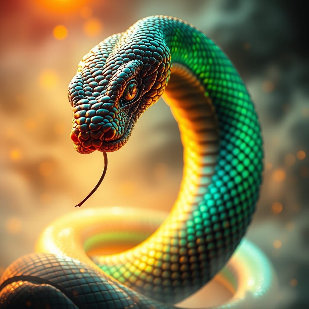 Serpentine Majesty in Hyperrealistic Glory