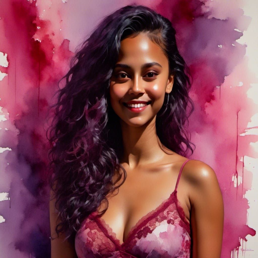 Woman in Lace Dress in Chiaroscuro Lighting