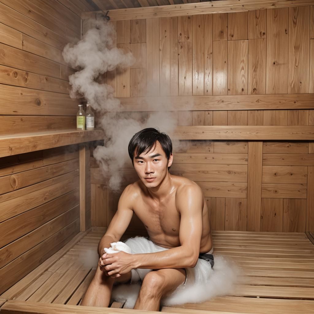 Relaxing Steam Bath Experience in Sauna