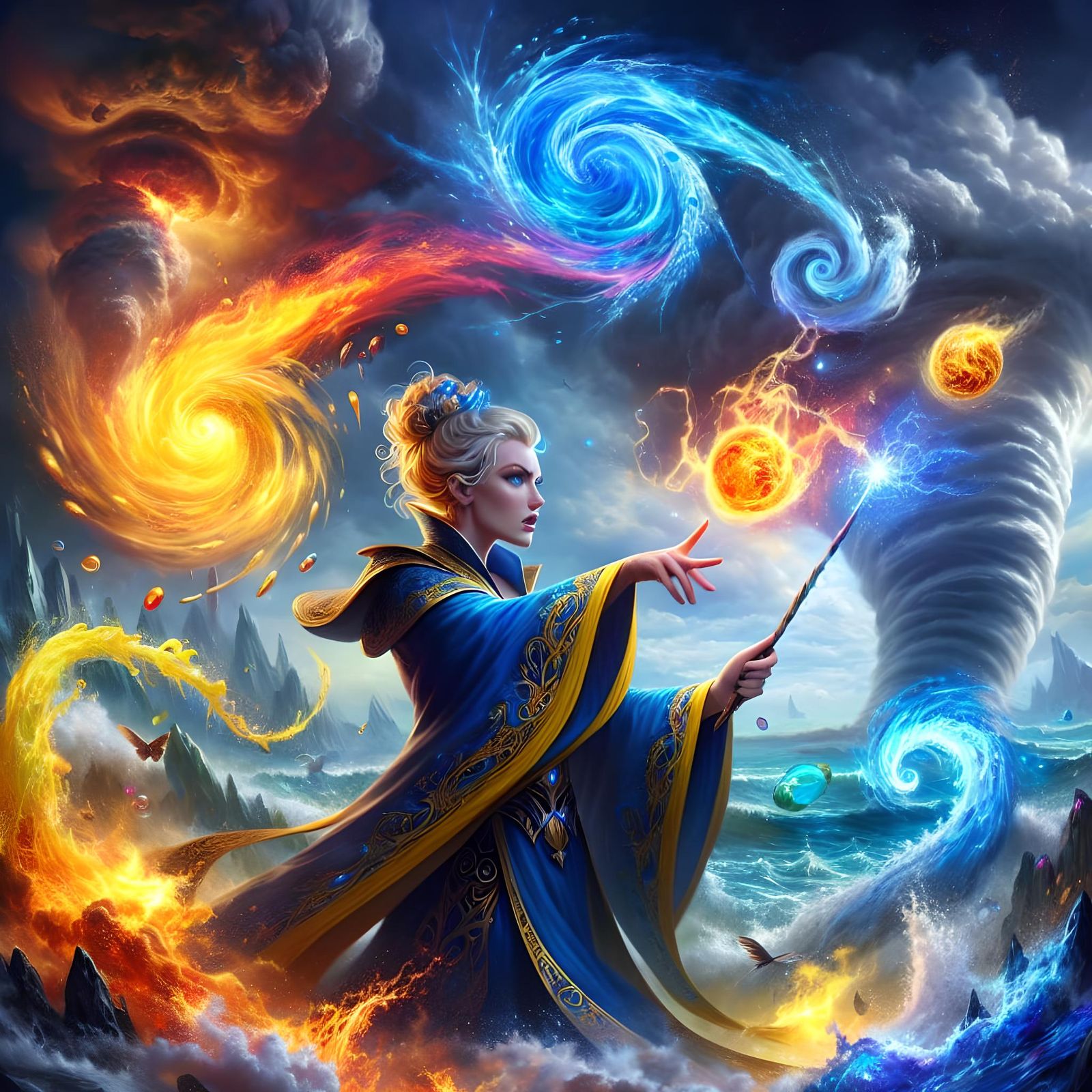 Powerful female wizard