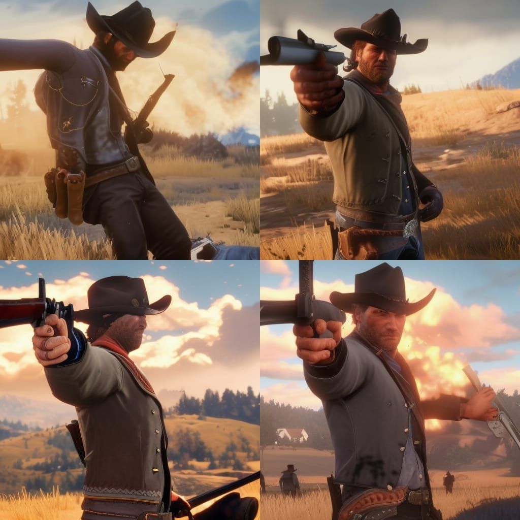 Arthur Morgan in a Violent Confrontation