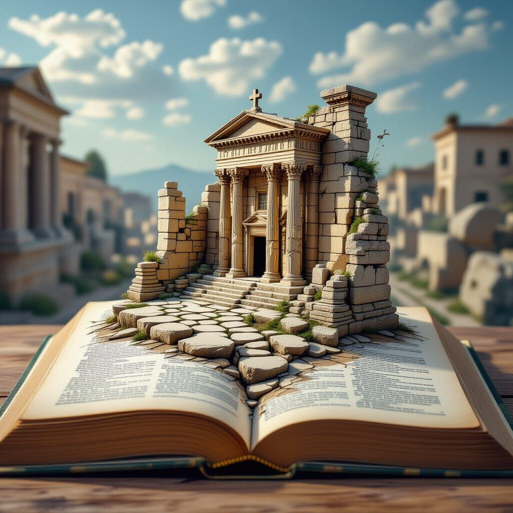 Ancient City Emerges From Book as Stone Art