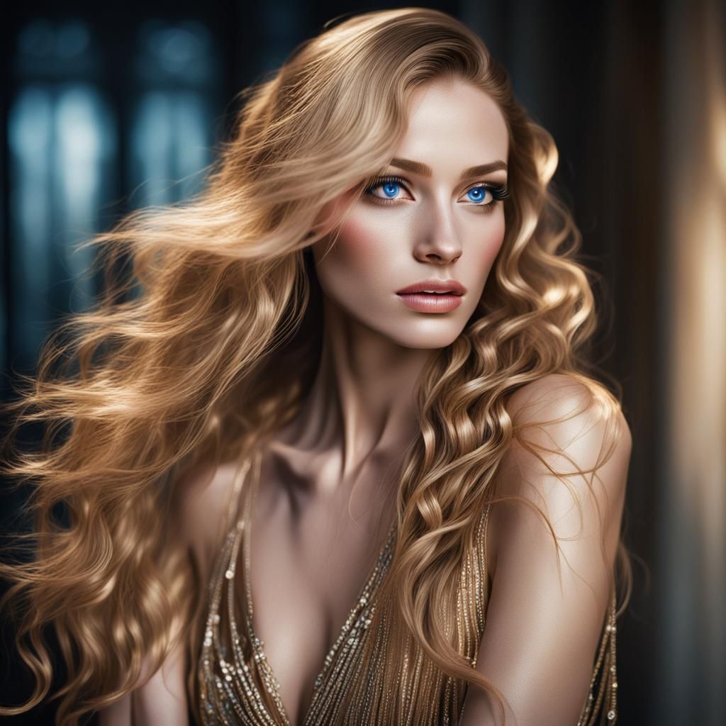 Elegant Woman's Macro Portrait in Soft Lighting