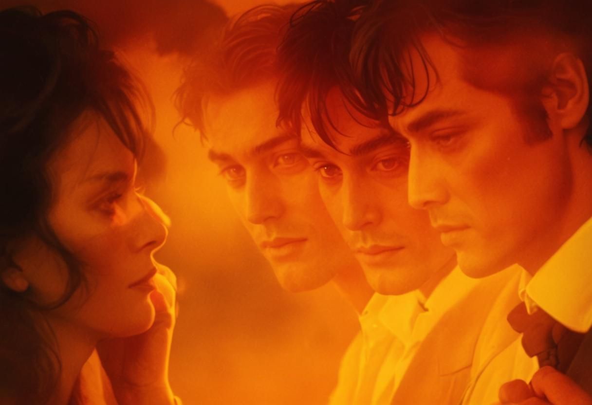 Ethereal Portrait: Alain Delon and His Muses