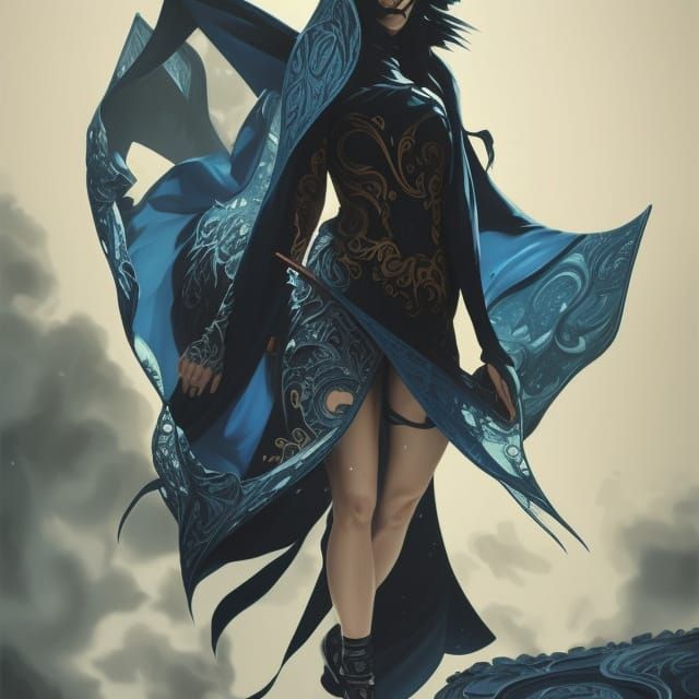 Ominous Shadow Assassin in Hyper-Detailed Digital Art