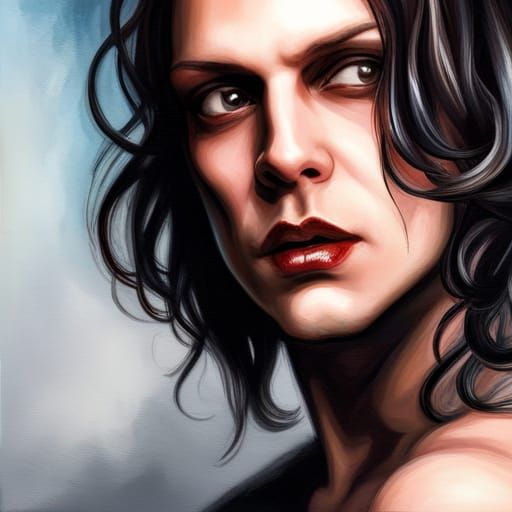 Ville Valo Gothic Portrait with Vampire Earring