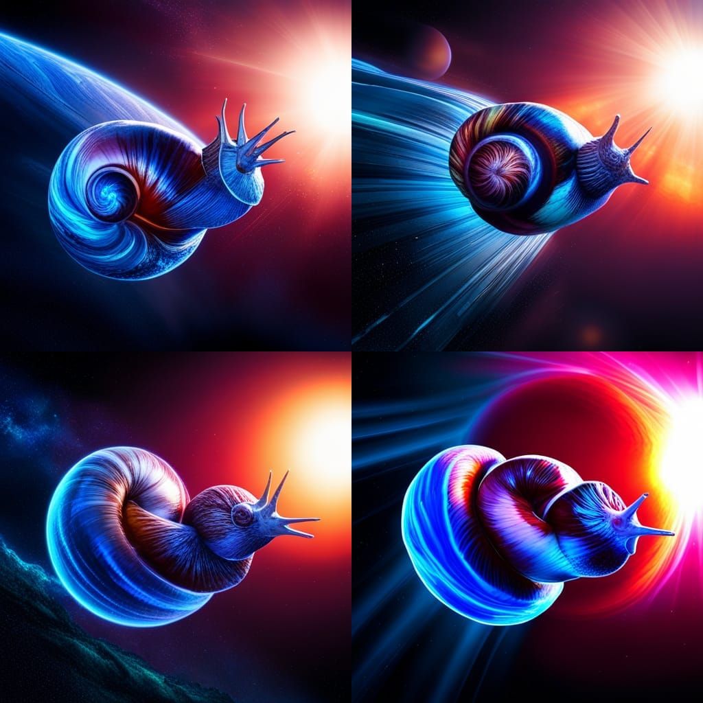 Giant Snail's Psychedelic Space Journey in 3D