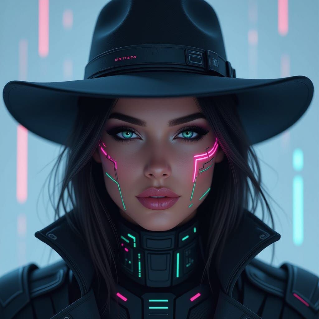 Sci-Fi Elite Mercenary with Computerized Glitch