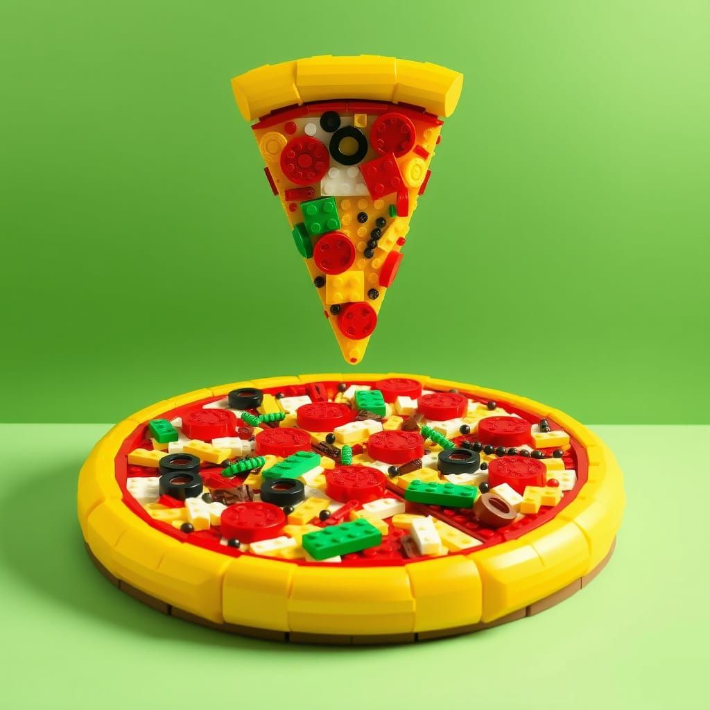 LEGO Brick Pizza: A Creative Food Build