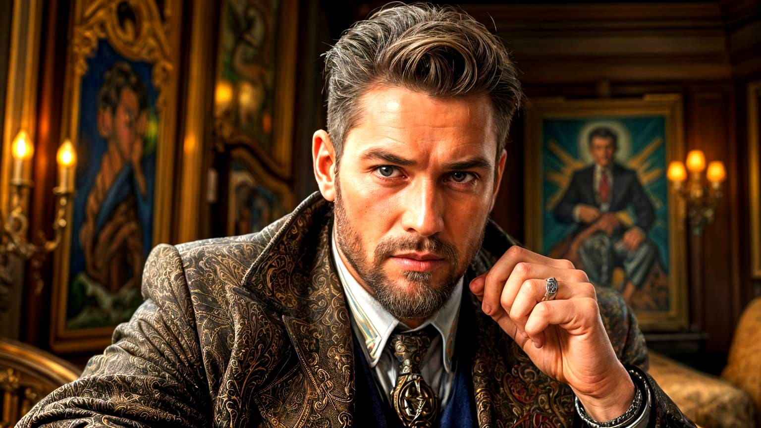 1950s Fashion for Men in Hyper-Realist Style