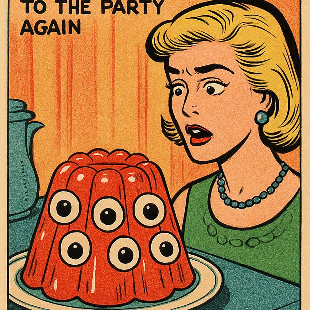 Googly Eyes Jello Mold in Comic Book Art