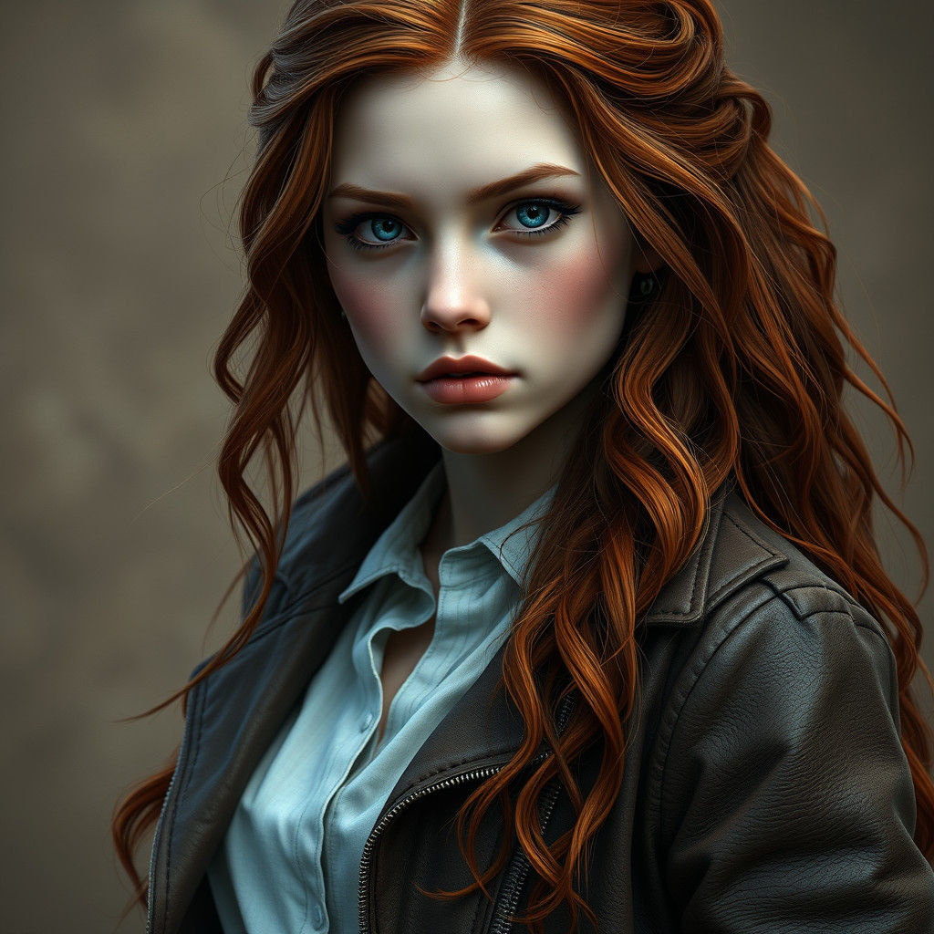 Mystical 17-Year-Old Girl in Matte Painting Style
