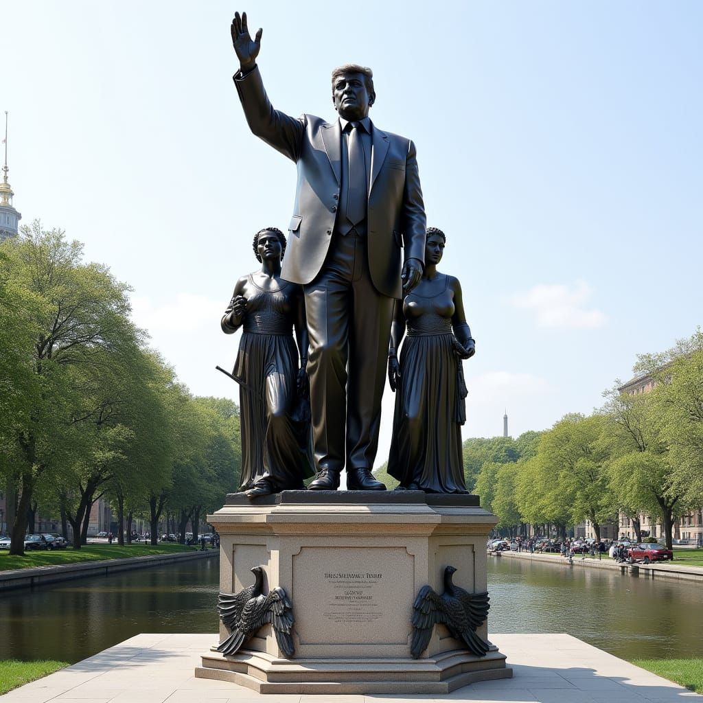 Classical Trump Monument in Bronze