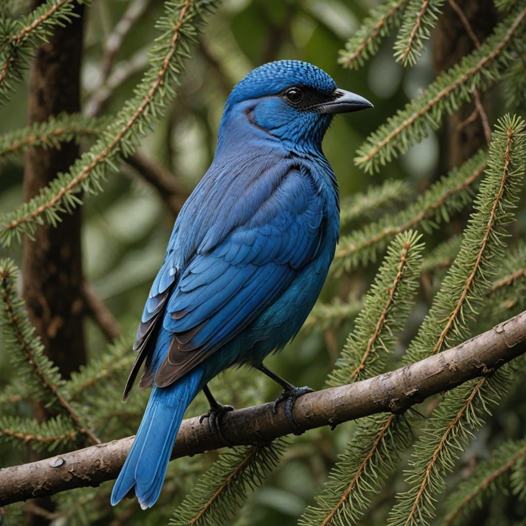 Bird in Full Plumage Display