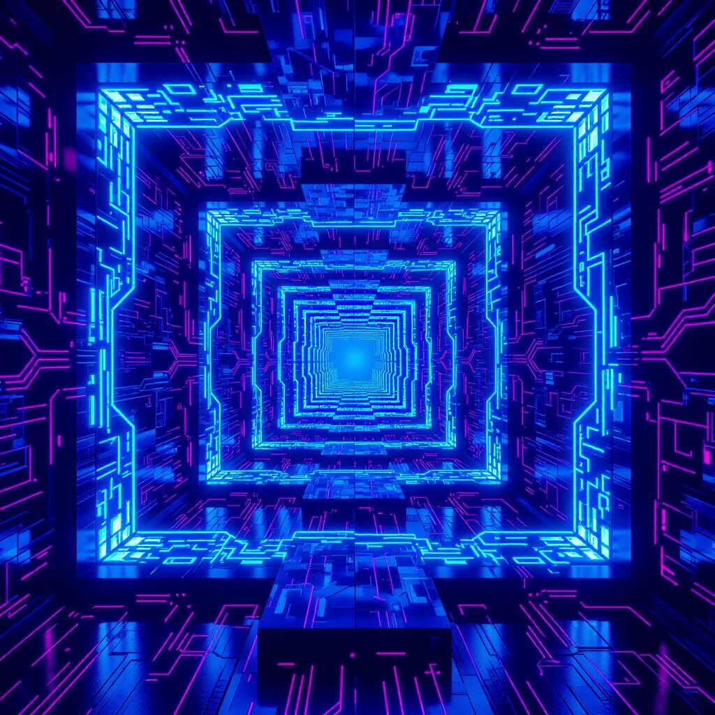 Fractal Rooms in Surreal Electronic Atmosphere