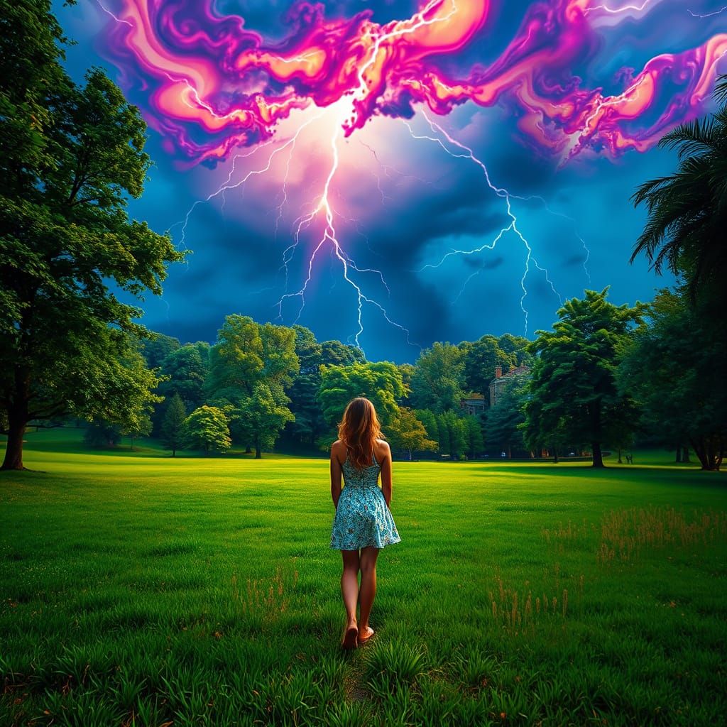 Swirling Fractals in a Summer Storm