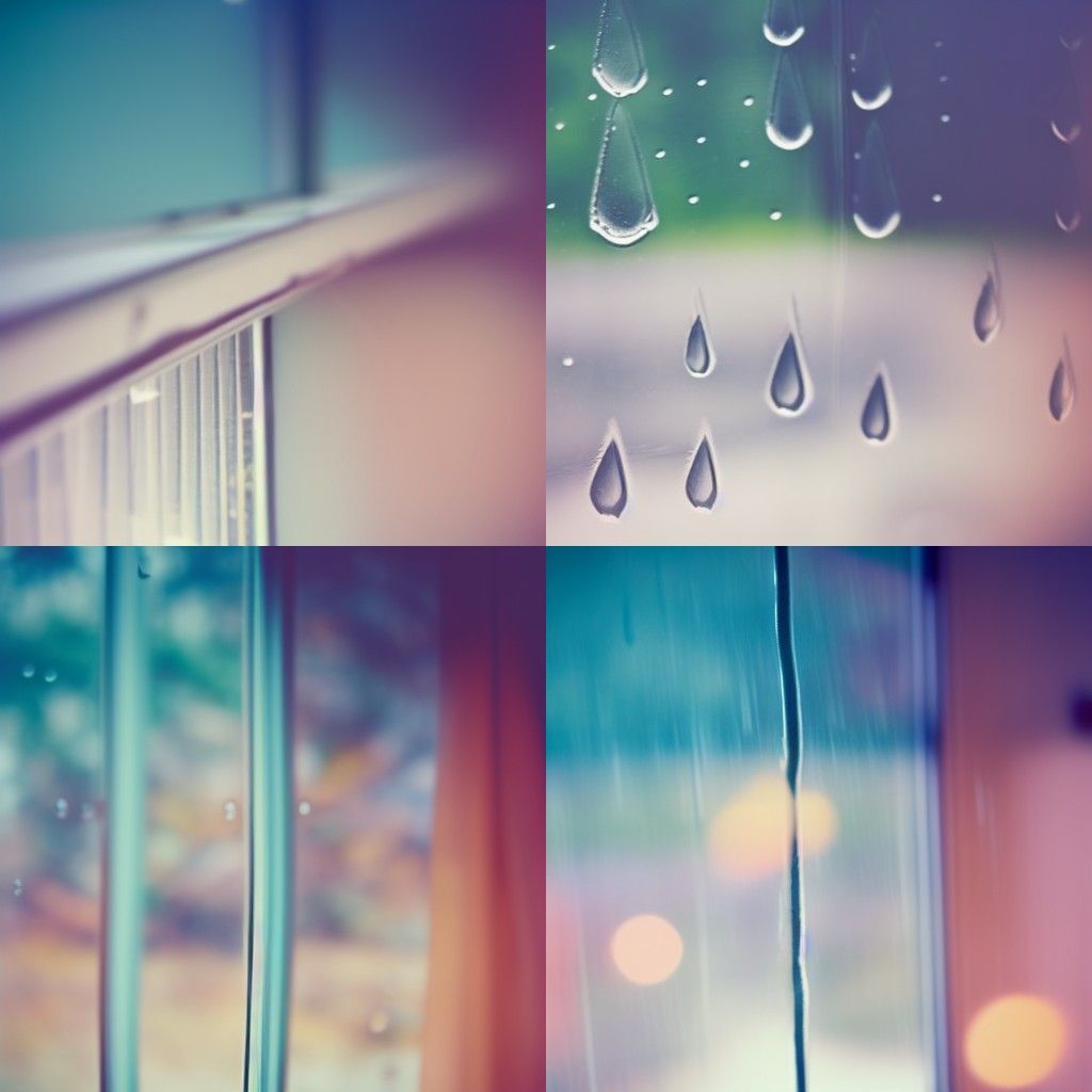 Rainy Day Window View: Nostalgic 35mm Film Photograph