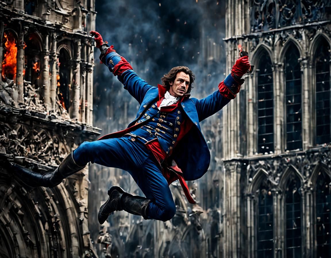Arno Dorian Climbs Notre-Dame in Revolutionary Paris
